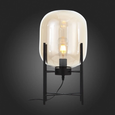 SL1050.505.01 Прикроватная лампа ST-Luce Черный/Коньячный E27 1*40W (из 2-х коробок)