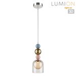 8067/1A MODERNI LN25 299 хром/амбер/прозрачный, металл/стекло Подвесной светильник G9 1*20W 220V GALLO