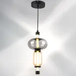 737527 Люстра EMISFERO 8W LED 250LM G ЧЕРНЫЙ/ПРОЗРАЧНЫЙ+ЯНТАРЬ 3000K Lightstar