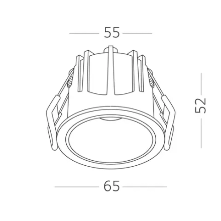 ST757.438.10R Св-к встр. Белый LED 1*10W 60° IP20 D65xH52 85-265V В комплекте
