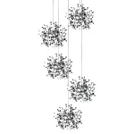 L5PR721134 Подвес пятерной круглый EXTRA 5x3x5W(led) G9  (721134 - 5 + 572154 -1) ХРОМ Lightstar