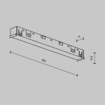 Коннектор питания прямой Exility X, черный, TRA239PC-42B. TM Maytoni