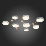 SLE600102-08 Светильник потолочный Золотистый, Светлое дерево/Белый, Серый LED 8*16,5W 4000K