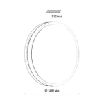 7669/EL COLOR SN 98 Светильник пластик/голубой LED 70Вт 3000-6000К D500 IP43 пульт ДУ NOHAVA BLUE