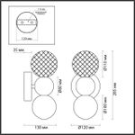 5008/4WL L-VISION ODL23 589 золотой/прозрачный/металл/акрил Бра LED 4W 4000K 230Лм CRYSTAL