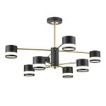 8240/8C COMFI LN26 239 черный/латунь, металл/акрил Люстра потолочная LED GX53 8*7W 220V LANIKA