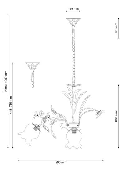 Люстра Lucia Tucci Fiori di rose 184.8.1