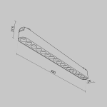 Трековый светильник Точки / Points Radity 3000K 16Вт 36°, TR082-1-18W3K-M-B. TM Maytoni