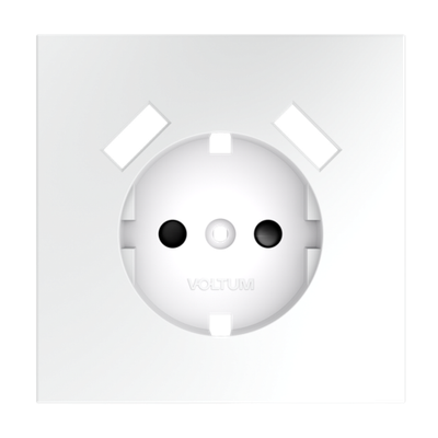 VLS000902 Накладка для розетки с заземлением и защитными шторками, с USB A+A, S70 (белый матовый). (ТМ Maytoni)