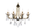 Подвесная люстра с хрусталем TR4953/8 BK/GD/CL черный/золото/прозрачный E14*8 max 40W D740*735