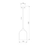Подвесной светильник со стеклянным плафоном 50119/1 никель, E27х1