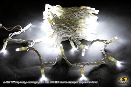 A-026 WT гирлянда светодиодная 10м 100LED влагозащищен. морозостойкая
