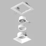 D51606WMOD Светильник DOMINO QUADRO под LED модуль/лампу МR16 (214516+214506+214006)