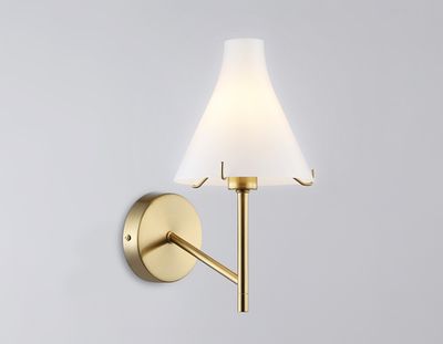 Светильник настенный LH57137 BS/FR латунь/белый матовый E14 max 40W 210*150*280