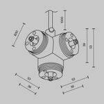 T-образный вертикальный коннектор для системы Shelf с вводом питания, CA016TC-P-B. TM Maytoni