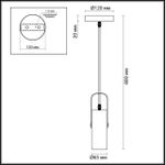 3714/1 MODERNI LN19 162 золотой, чёрный Подвес GU10 LED 1*5W 220V CLAIRE