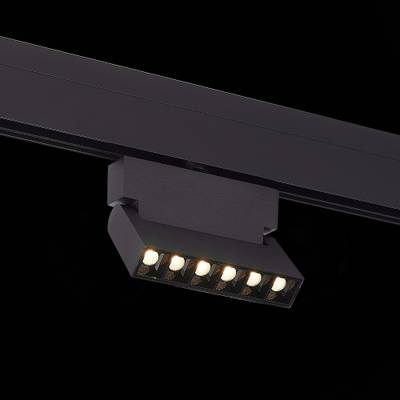 ST362.436.06 Магнитный трековый светильник Черный LED 1*6W 3000K 532Lm Ra&gt;80 36° IP20 L120xW22xH134 48V