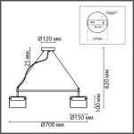 8232/6 COMFI LN26 230 черный/прозрачный, металл/стекло Светильник подвесной LED GX70 6*10W 220V NATALINA