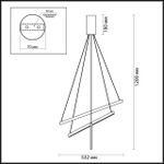 3860/39B L-VISION ODL20 327 черный/металл Подвесной светильник LED 3000K 39W 220V COMETA