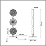 5412/13TL L-VISION ODL_EX23 153 золотой/розовый/желтый/голубой металл/стекло Настольная лампа LED 18W 4000K CARAMELLA