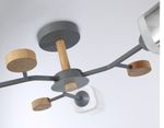 Светильник подвесной TR303323/5 WH/GD/CL/FR белый/золото/прозрачный/белый матовый E27*5 max 60W D620*200