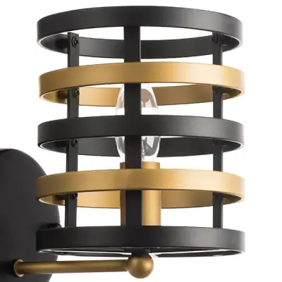 735610 Бра EPSILON 1х40W E14 ЧЕРНЫЙ/ЗОЛОТО Lightstar