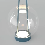 Настольный светодиодный светильник со стеклянным плафоном 80507/1 синий, LED