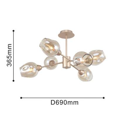 Потолочная люстра Tilda 2658-6U, 6*E14*40W. ТМ F-Promo
