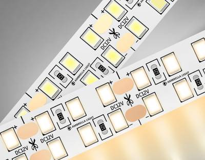 Светодиодная лента двухрядная GS1701 2835 240Led/ 24W m/ 12V IP20 3000K/ 5000*10*1.2mm/ кратность резки 25mm (2 конт.)