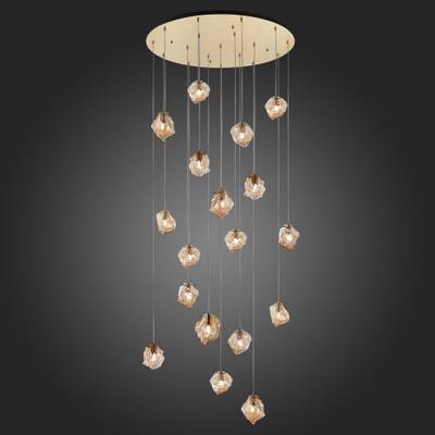 SL1175.303.18 Светильник подвесной ST-Luce латунь/янтарный E14 18*40W