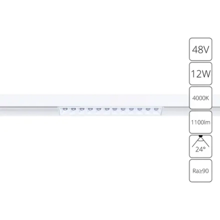 Магнитный трековый светильник Arte Lamp LINEA A4664PL-1WH, 1хLED
