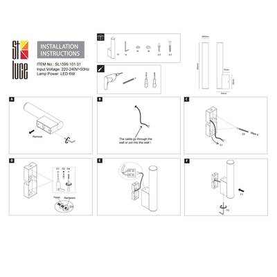SL1599.101.01 Светильник настенный ST-Luce Хром/Белый LED 1*6W 4000K