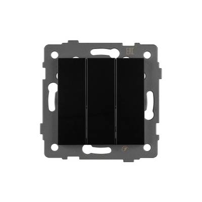 Механизм выключателя трехклавишный непроходной SWT-MK03-PL-BK-V (250V, 10A) (Arlight, -)
