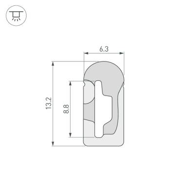 Силиконовый профиль WPH-FLEX-0613-SIDE-S8-10m WHITE (Arlight, Силикон)