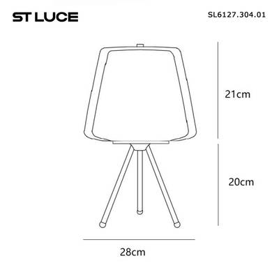 SL6127.304.01 Светильник настольный ST-Luce Латунь/Белый, Прозрачный LED 1*16W 3000K