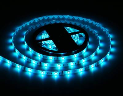 Светодиодная лента RGB GS2301 5050 30Led/ 7.2W m/ 12V IP65 RGB/ 5000*10*2.87mm/ кратность резки 100mm (4 конт.)