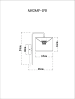 Бра Arte Lamp Rupert A5024AP-1PB, 1хE27