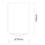 ST108.407.01 Светильник потолочный Мат. черный GU10 1*50W  D70xH100 220V Без ламп