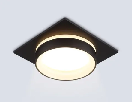 Светильник встраиваемый TN6710 BK черный IP44 GX53 max 15W 105*105*45