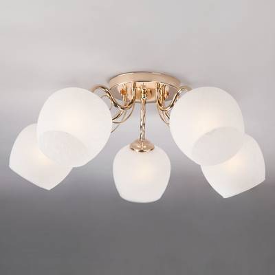 Потолочный светильник со стеклянными плафонами 30138/5 золото