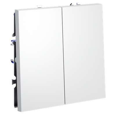 VLS020102 Выключатель встраиваемый VOLTUM S70 двухклавишный 10А, (белый матовый) (ТМ Maytoni)