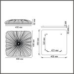 7730/72L PIKO LED SN Светильник металл/пластик/белый/прозрачный LED 72Вт 3000-6000K 490х490 IP20 пульт ДУ FORTUNA