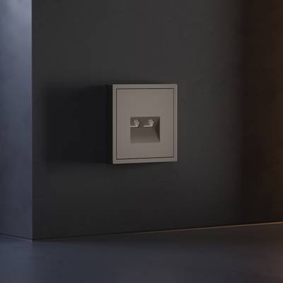 VLS001414 Накладка для розетки компьютерной двойной RJ45+RJ45 кат.6, S70 (капучино). (ТМ Maytoni)