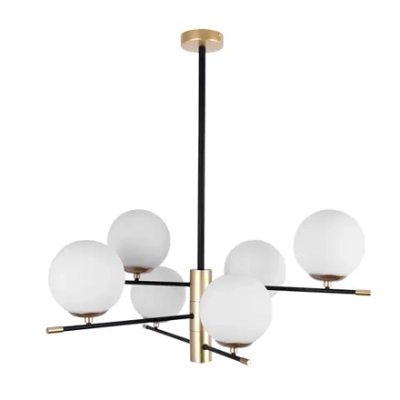 Люстра на штанге Arte Lamp ARKAB A2225LM-6BK, 6хE14