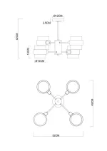 Люстра на штанге Arte Lamp CARLO A8205SP-4BK, 4хE14