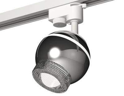 Комплект трекового светильника XT1104001 PSL/CL серебро полированное/прозрачный GU5.3 LED 3W 4200K (A2520, C1104, N7191)