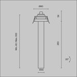 Встраиваемый светильник Focus T 3000K 7Вт 36°, C140RS-L300-7W3K-B. TM Maytoni