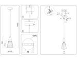 Светильник подвесной LH58111 BK/LW/SM черный/светлое дерево/дымчатый E14 max 40W D110*1500