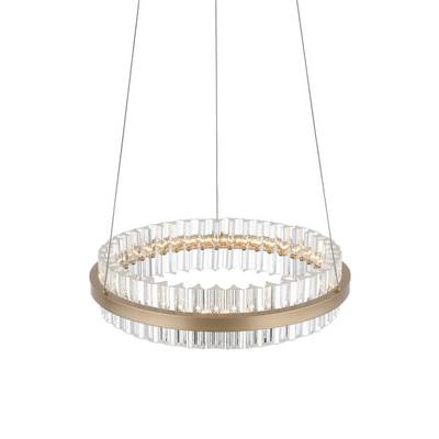 SL383.203.01 Светильник подвесной ST-Luce Золотистый/Золотистый, Прозрачный LED 1*34W 3000K