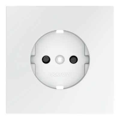 VLS000702 Накладка для розетки с заземлением и защитными шторками, S70 (белый матовый). (ТМ Maytoni)